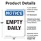 Signmission Empty Daily, 12 in W x Rectangle, Plastic OS-2PACK-NS-P-1218-V-12026 - alternate 2